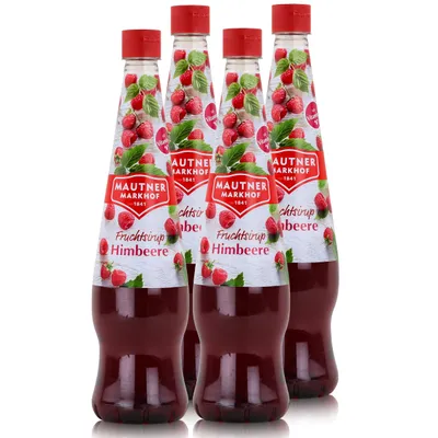 Produktbild von Mautner Getränkesirup Himbeere 0,7L - Softdrink, Cocktails (4er Pack)