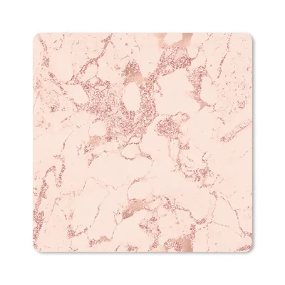 Produktbild von MuchoWow® Mauspad Mousepad Marmor - Roségold - Muster - Chic 20x20 cm - Mousepads - Maus Mat - Pad - Mausunterlage - Desk Mat - Bureauartikeln