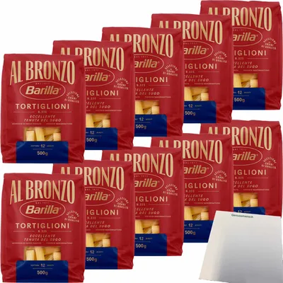 Produktbild von Barilla Albronzo Tortiglioni N.325 10er Pack (10x500g Packung) + usy Block