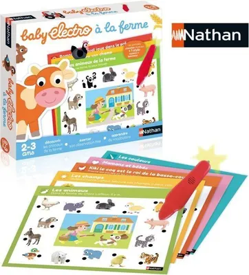 Image de Jeu Éducatif Électronique, NATHAN Baby Electro Animaux de la ferme, Jeu de Questions-Réponses, Pour Enfants 2+ Ans