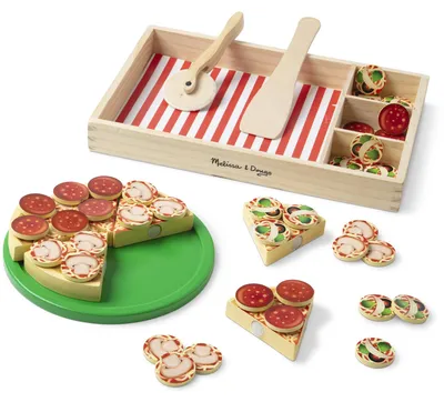 Image de Houten Pizza Party Speelset - 36dlg.