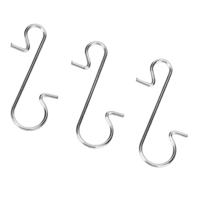 Image de 100 crochets métalliques multifonctions en forme de S, support pour sapin de Noël, accessoires de décoration (blanc)