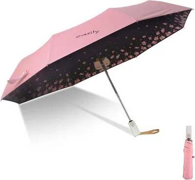 Produktbild von Famanu Compact-Regenschirm mit UV-Schutz - Schwarz