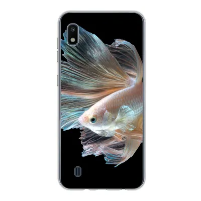 Produktbild von MuchoWow® Handyhülle Schutzhülle Hülle für Samsung Galaxy A10 Fisch - Schwanz - Schwarz Silikon Softcase Handy Hülle - Schutzhülle