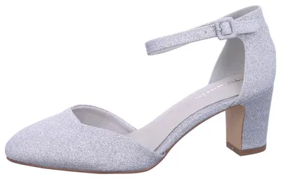 Produktbild von Tamaris Damen Pumps Fesselriemen Blockabsatz 1-24432-41, Größe:40 EU, Farbe:Silber