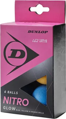 Image de Balles de ping-pong Dunlop Nitro Glow 40+ (paquet de 6)