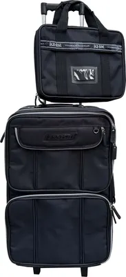Image de Valise de voyage avec sacoche pour ordinateur portable | Trolley de voyage 63x39x24cm avec poignée télescopique & roulettes | Valise business avec compartiment à vêtements & compartiment à documents | Stable & léger 4,36kg