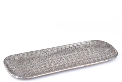 Immagine prodotto di Vassoio decorativo orientale Vassoio da portata Jabar argento 30 cm