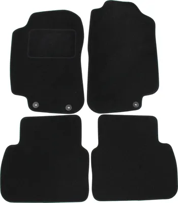 Image de Tapis De Sol Noir Velours Pour Saab 9 5 1998-2006 4pcs, Ajustement précis, Base Antidérapante, Renforcée dans la Zone de la Pédale