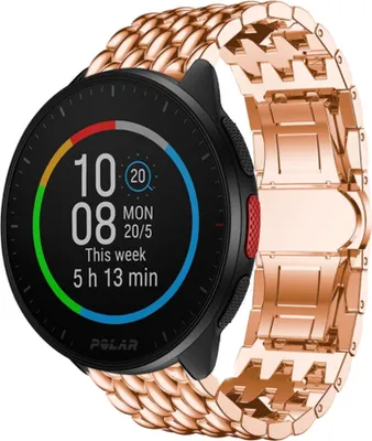 Produktbild von Strap-it Polar Pacer Drachenarmband aus Stahl (Roségold)