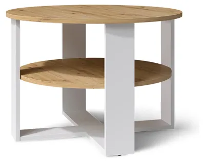 Obrázek produktu pro Konferenční stůl Vicco Romeo Bílá/Řemeslný dub 68 x 68 cm, Model 62735