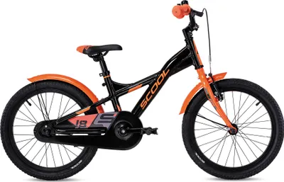 Zdjęcie produktu dla S'COOL XXlite 18 cali 1-biegowy czarny/pomarańczowy | 18-calowy rower dla dzieci i młodzieży | ergonomiczna pozycja siedząca | rower dziecięcy | 1 bieg