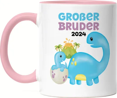 Produktbild von Großer Bruder 2024 Tasse Rosa Baby Neugeborenes Geschwister Familie Liebe Geburt Kleinkind Stolz