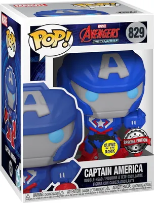 Produktbild von Marvel Avengers Mech Strike - Captain America 829 Special Edition Glows - Funko Pop! - Vinyl Figur