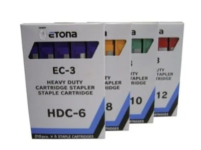 Image de Etona HDC10 Heftklammerkassetten EC3 Grün, 5 Stück, je 210 Klammern