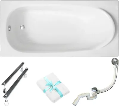 Produktbild von Aqua For You | Elegante Badewanne - 170 X 75 Cm - Acryl - Modernes Design - Syfon Inbegriffen