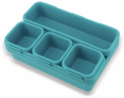 Produktbild von schubladenteiler 47 x 31 x 4,5 mm PVC blau 8-teilig