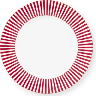 Produktbild von PIP STUDIO Royal Stripes Speiseteller dark pink 26,5 cm