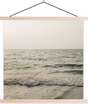 Produktbild von MuchoWow® Textilposter Sommer - Meer - Grün 60x60 cm mit holzfarbenen Rahmen - Wanddekoration