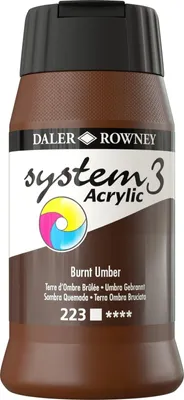 Obrázok produktu pre Daler Rowney System3 Akrylová farba Burnt Umber 500 ml 1 ks
