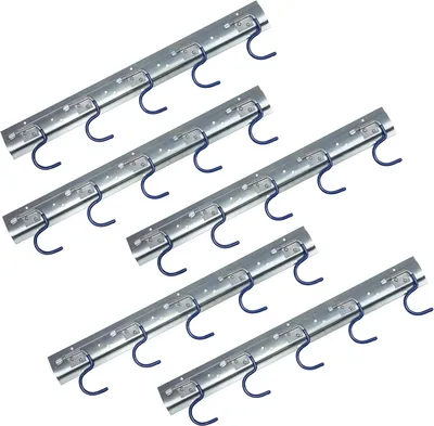 Produktbild von Geräteleiste aus Stahl 50 cm | Wandhalterung für Werkzeuge | Ordnungsleiste | Aufbewahrung | 5 Stück