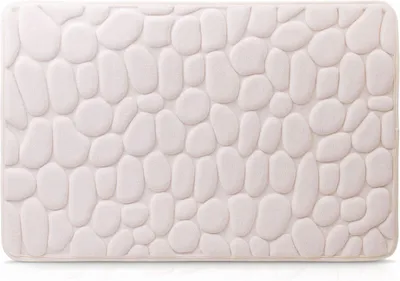 Immagine prodotto di Tappetini da bagno, 50 x 80 cm, color crema, in microfibra, antiscivolo, per il bagno