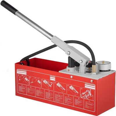 Imagen del producto de Bomba de vapor hidrostática, 25 bar / 2,5 MPa, tanque de 3,2 galones, bomba de prueba de presión manual con medidor de dos etapas y conexión R 1/2"