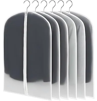 Kleidersack 6 Stück transparent 60 × 100 cm