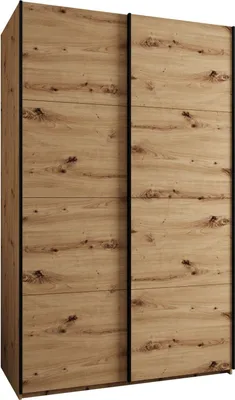 Produktbild von MEBLE KRYSPOL LUX 1 Kleiderschrank - 245,5x150x64cm - Artisan, Artisan, Schwarz