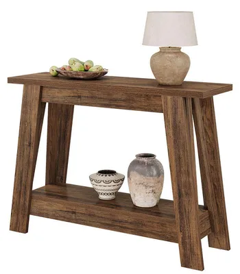 Obrázok produktu pre Konzolový stolík HOGA-JW1060, 106,4 x 29,8 x 81,5 cm, rustikálny, hnedý