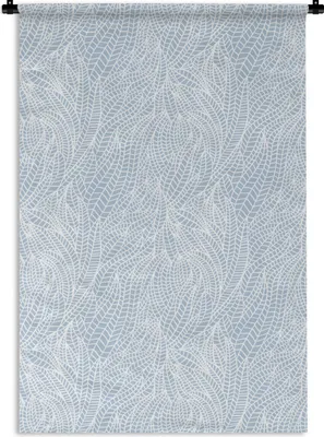 Produktbild von MuchoWow® Wandteppich Wandbehang Blätter - Muster - Winter 60x90 cm Tapisserie Dekoration Wandtuch - Foto-Teppich - Abwaschbar