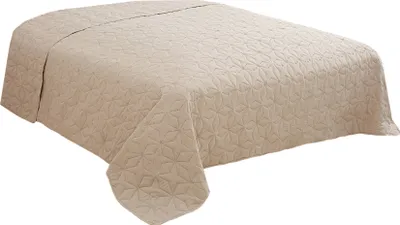Produktbild von Tagesdecke Bettüberwurf Allzweckdecke ca. 220x240 cm Überwurf Patchwork Sofa XXL Design: LIVING Taupe