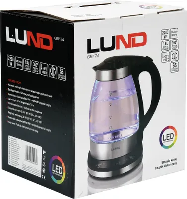 Produktbild von Elektrischer Glaswasserkocher 1,8L. Temperaturregelung - W-68174