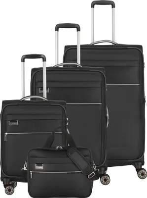 Produktbild von Travelite MIIGO 3-tlg. Kofferset + Bordtasche - Nachtschwarz