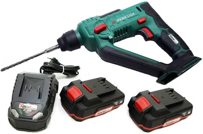 Produktbild von PARKSIDE® 20 V Akku-Bohrhammer / Bohrhammer PABH 20-Li inkl. 2× Akku (2Ah) und Ladegerät (2,4A)