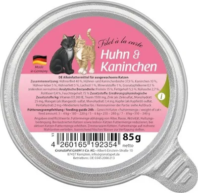 Obrázek produktu pro GranataPet 192354, Dospělý jedinec, Jakékoli plemeno, Kuřecí maso, 85 g, Bez obilovin