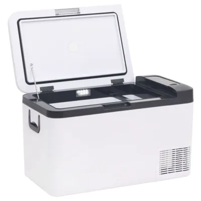 Immagine prodotto di vidaXL Scatola fredda con maniglia di trasporto in bianco e nero 18L PP & PE