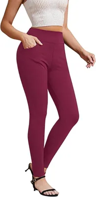 Obrázek produktu pro Kvalitní dámské sportovní kalhoty, tepláky, tréninkové kalhoty, kalhoty pro volný čas, sweatpants – bordó – XL (44)