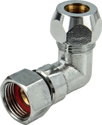 Produktbild von tecuro Winkel-Verschraubung 3/8 Zoll  / Ø 10 mm, mit Überwurfmutter glanzverchromt