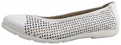 Image de Caprice Femmes Ballerines Blanc Loisirs, Taille:36 EU