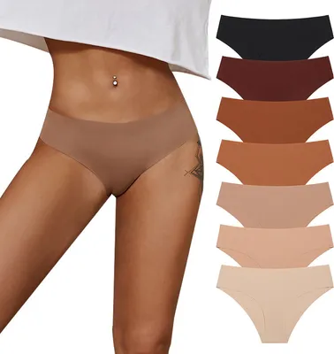 Produktbild von INF 7er-Pack nahtlose Tanga-Unterhosen für Damen S