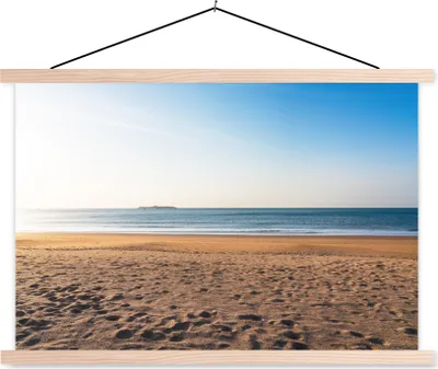 Produktbild von MuchoWow® Textilposter Strand - Licht - Sommer 60x40 cm mit holzfarbenen Rahmen - Bilder