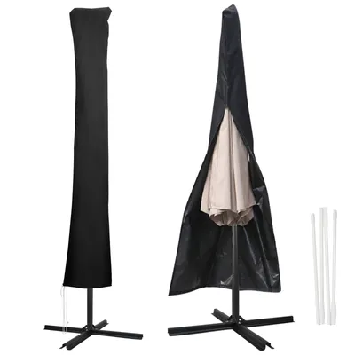 Image de Jiubiaz Parasols 190cm Housse de protectionHousse de protection Housse de parasol，Noir