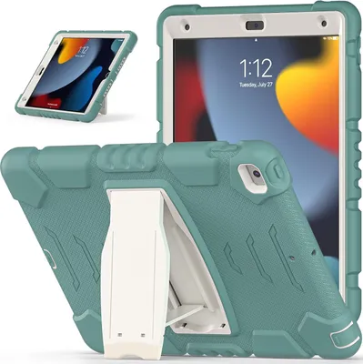 Image de Housse blindée pour iPad 9/8/7 10.2" avec support Vert