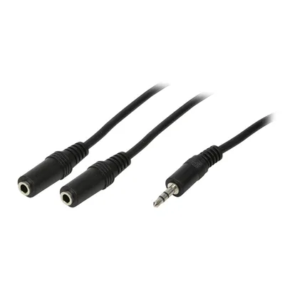 Immagine prodotto di Logilink AudioVerl. 1x 3,5mm -> 2x 3,5mm St/Bu  0.20m bk