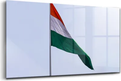 Produktbild von 120x60 - Wandmalerei auf Glas- Wanddekoration aus Glas - Ungarische Flagge