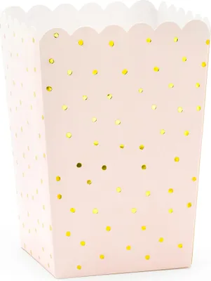 Immagine prodotto di 6 scatole per snack a pois dorati 12,5 cm