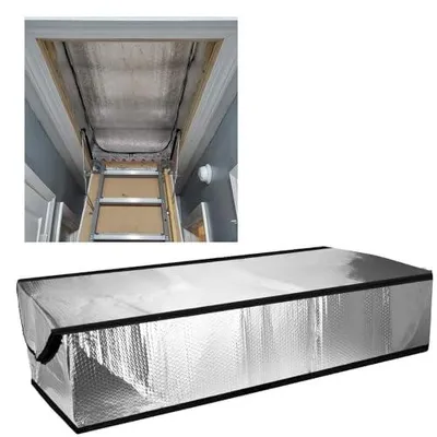 Dachbodentreppen-Isolierabdeckung, 64x138x28 cm, feuerfest, mit Reißverschluss