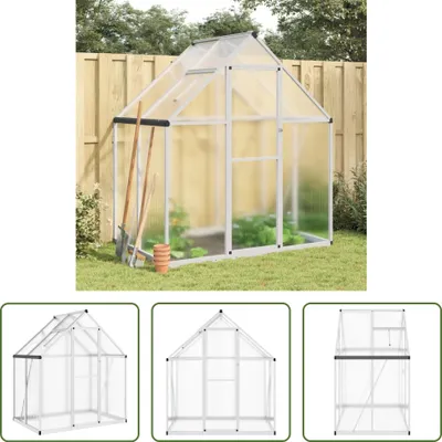 Obrázek produktu pro The Living Store Skleník se základovým rámem stříbrný 169x114x195 cm hliník