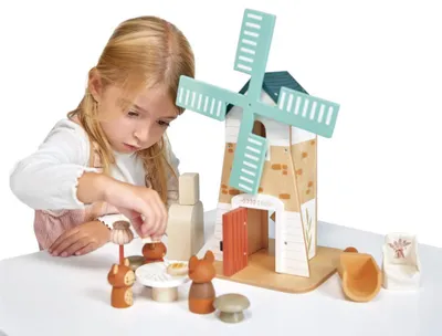 Productafbeelding van Tender Leaf Toys, Windmolen, Dier, 3 jaar en ouder, Meerkleurig, Hout